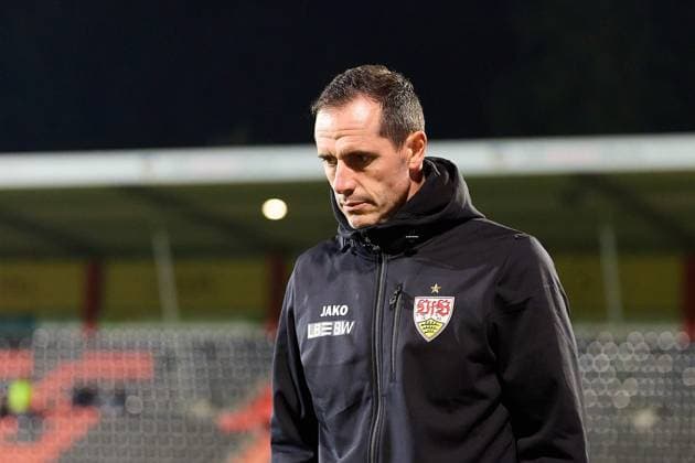 portrait, portraet, cutout of Markus Krauss VfB Stuttgart II, goalkeeper coach pensive GER, VfB Stuttgart II vs SV Wehen Wiesbaden, football, men, 3 league, 9 matchday, season 2025 2026, 30 09 2025 GER, VfB Stuttgart II vs SV Wehen Wiesbaden, football, men, 3 league, 9 matchday, season 2025 2026, 30 09 2025 Aspach Copyright: xEibner-Pressefoto GeraldxOelze-dx EP_ODS