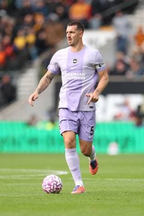 Lewis Dunk of Brighton & Hove Albion Wolverhampton Wanderers v Brighton and Hove Albion, Premier League, Football, Molineux, Wolverhampton, UK - 05 Oct 2025Wolverhampton Molineux United Kingdom EDITORIAL USE ONLY No use with unauthorised audio, video, data, fixture lists, club league logos or live services. Online in-match use limited to 120 images, no video emulation. No use in betting, games or single club league player publications. Copyright: xRyanxBrowne Shutterstockx 15515864cd