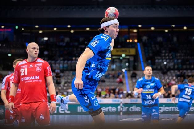 Stuttgart HBL 25 26 TVB Stuttgart MT Melsungen Kasper Thorsen Lien Stuttgart Stuttgart Porsche Arena Baden Württemberg Germany