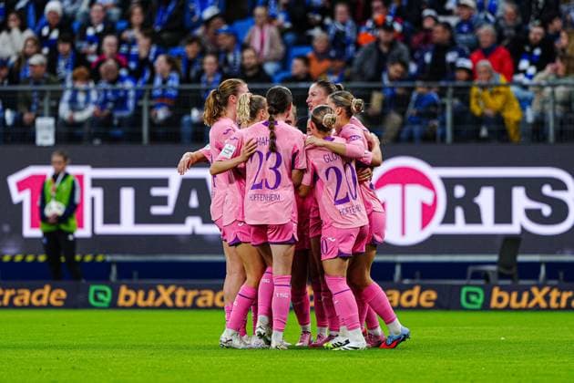 Goal celebration TSG 1899 Hoffenheim after scoring 0 1 Melissa Koessler TSG 1899 Hoffenheim, 25 GER, Hamburger SV vs TSG 1899 Hoffenheim, Women, Football, 1 Bundesliga, Matchday 5, Season 2025 2026, 06 10 2025 GER, Hamburger SV vs TSG 1899 Hoffenheim, Women, Football, 1 Bundesliga, Matchday 5, Season 2025 2026, 06 10 2025 Hamburg Copyright: xEibner-Pressefoto MarcelxvonxFehrnx EP_MFN