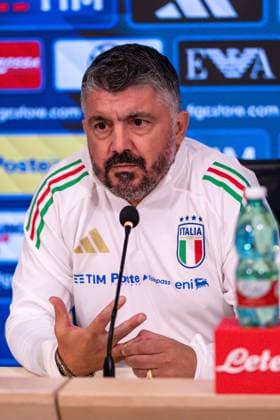 Gennaro Gattuso, Italy s coach, in press conference, PK, Pressekonferenz during the national team, Nationalteam gathering in Coverciano during Press conference of Italy s coach Gennaro Gattuso, FIFA World Cup, WM, Weltmeisterschaft, Fussball match in Florence, Italy, October 07 2025 Copyright: xSaraxEsposito IPAxSportx xipa-agency.netx xx IPA_66272674 IPA_Agency_IPA66272674
