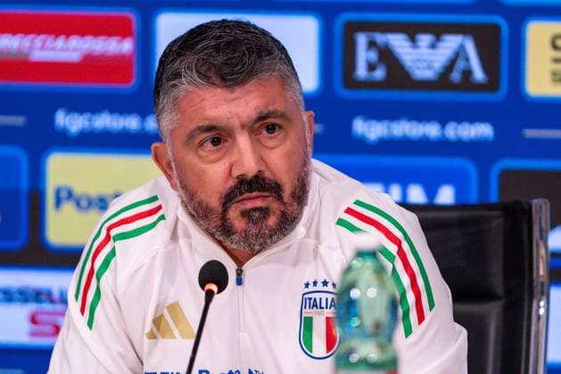 Gennaro Gattuso, Italy s coach, in press conference, PK, Pressekonferenz during the national team, Nationalteam gathering in Coverciano during Press conference of Italy s coach Gennaro Gattuso, FIFA World Cup, WM, Weltmeisterschaft, Fussball match in Florence, Italy, October 07 2025 Copyright: xSaraxEsposito IPAxSportx xipa-agency.netx xx IPA_66272702 IPA_Agency_IPA66272702