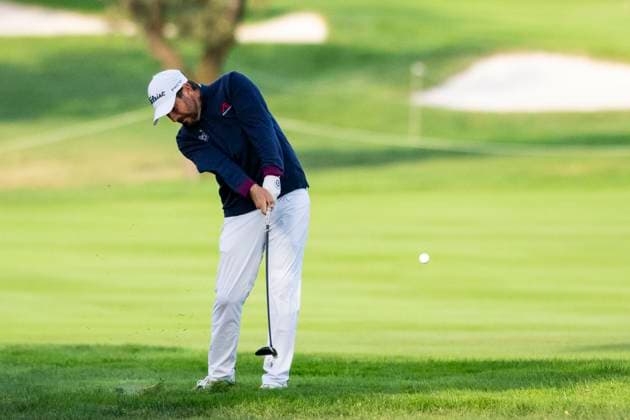 October 9, 2025, Madrid, Madrid, Spain: JENS DANTORP, hole 1, second shot during the matchday of the Open de Espao±a presented by Madrid, held at the Club de Campo Villa de Madrid on October 9, 2025, in Madrid, Spain. Madrid Spain - ZUMAc312 20251009_zsp_c312_054 Copyright: xOscarxManuelxSanchezx