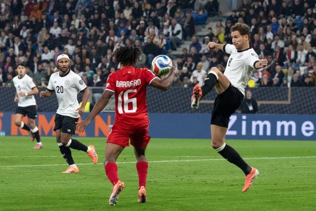 v li Leandro Barreiro Luxembourg, 16 , Leon Goretzka Germany, 08 GER, Germany vs Luxembourg, Football, Men, World Cup Qualification Europe, Matchday 7, Season 2025 2026, 10 10 2025, GER, Germany vs Luxembourg, Football, Men, World Cup Qualification Europe, Matchday 7, Season 2025 2026, 10 10 2025 Sinsheim Copyright: xEibner-Pressefoto WolfgangxFrankx EP_WFK