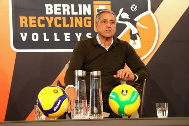 DEU, DVV, 1 VBL, BR Volleys, Opening PK, 16 10 2025, berlin, Berlin, DEU, DVV, 1 VBL, BR Volleys, Opening PK, im Bild Praesident Niromand BR Volleys nordphotoxGmbHx xEngler nph00076