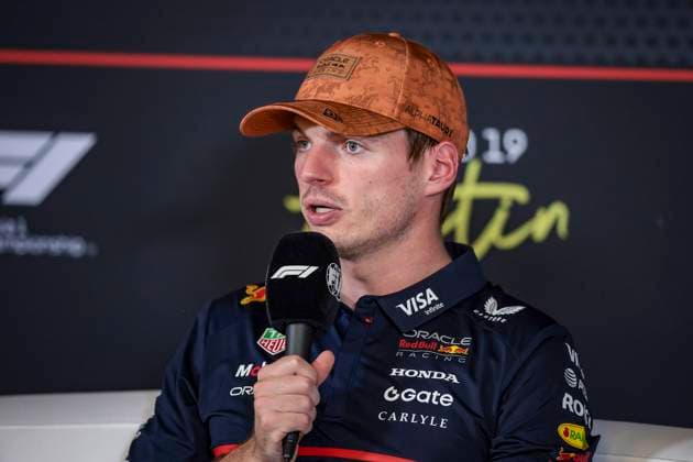 F1 - UNITED STATES GRAND PRIX 2025 VERSTAPPEN Max (ned), Red Bull Racing RB21, portrait, press conference, PK, Pressekonferenz during the 2025 Formula 1 United States Grand Prix, 19th round of the 2025 FIA Formula One World Championship, WM, Weltmeisterschaft from October 17 to 19, 2025 on the Circuit of the Americas, in Austin, Texas, United States of America - AustinUnited States Copyright: xEricxAlonsox