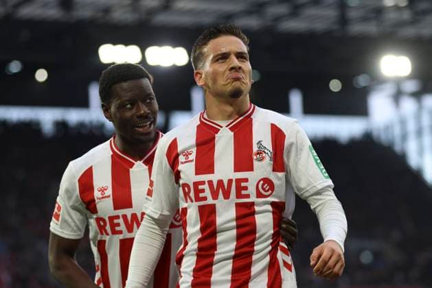 Said El Mala (1. FC Koeln) Torjubel, jubelt nach seinem Treffer zum 1:1 waehrend des spiels der Bundesliga zwischen 1. FC Köln und FC Augsburg, RheinEnergieSTADION am 18. October 2025 in Köln, Deutschland. (Foto von Oliver Kaelke DeFodi Images) +++ Said El Mala (1. FC Koeln) celebrates after scoring his team s first goal during the Bundesliga match between 1. FC Köln and FC Augsburg at RheinEnergieSTADION on October 18, 2025 in Köln, Germany. (Photo by Oliver Kaelke DeFodi Images) DFL regulations prohibit any use of photographs as image sequences and or quasi-video. (Photo by Oliver Kaelke DeFodi Images) Said El Mala 1 FC Koeln Torjubel, jubilates after scoring his team s first goal during the Bundesliga match between 1 FC Köln and FC Augsburg, RheinEnergieSTADION on October 18, 2025 in Köln, Germany Photo by Oliver Kaelke DeFodi Images Said El Mala 1 FC Koeln celebrates after scoring his team s first goal during the Bundesliga match between 1 FC Köln and FC Augsburg at RheinEnergieSTADION on October 18, 2025 in Köln, Germany Photo by Oliver Kaelke DeFodi Images DFL regulations prohibit any use of photographs as image sequences and or quasi video Photo by Oliver Kaelke DeFodi Images