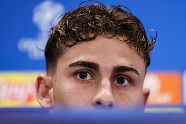 October 20, 2025, Sant Joan Despi, Barcelona, SPAIN: Fermin Lopez attends his press conference, PK, Pressekonferenz during the training day of FC Barcelona, Barca ahead the UEFA Champions League 2025 26, football match against Olympiacos at Ciudad Esportiva Joan Gamper on October 20, 2025 in Sant Joan Despi, Barcelona, Spain. Sant Joan Despi SPAIN - ZUMAa181 20251020_zaa_a181_046 Copyright: xJavierxBorregox