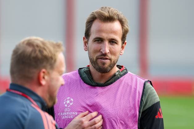 Harry Kane FC Bayern Muenchen, 09 , GER, Final training, FC Bayern Muenchen, Football, UEFA Champions League, League phase, Matchday 3, 2025 2026 season, 21 10 2025, GER, Final training, FC Bayern Muenchen, Football, UEFA Champions League, League phase, Matchday 3, 2025 2026 season, 21 10 2025 Muenchen Copyright: xEibner-Pressefoto JennixMaulx EP_JML