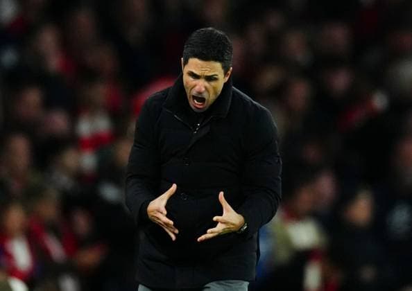 Arsenal Manager Mikel Arteta reacts Arsenal v Atletico Madrid, UEFA Champions League, Group Stage, Football, Emirates Stadium, London, UK - 21 Oct 2025London Emirates Stadium United Kingdom EDITORIAL USE ONLY No use with unauthorised audio, video, data, fixture lists, club league logos or live services. Online in-match use limited to 120 images, no video emulation. No use in betting, games or single club league player publications. Copyright: xJavierxGarcia Shutterstockx 15552302ak