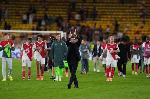 Monaco coach Sebastien Pocognoli applauds the fans at the end of the match Monaco v Tottenham Hotspur, UEFA Champions League, Group Stage, Football, Stade Louis II, Monaco - 22 Oct 2025Monaco Stade Louis II Monaco EDITORIAL USE ONLY No use with unauthorised audio, video, data, fixture lists, club league logos or live services. Online in-match use limited to 120 images, no video emulation. No use in betting, games or single club league player publications. Copyright: xDavexWinter Shutterstockx 15552361lo