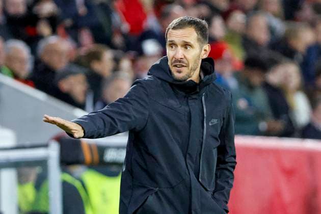 Julian Schuster SC Freiburg, Coach , Germany, UEFA Europa League, Matchday 3, 2025 2026, SC Freiburg vs FC Utrecht, 23 10 2025, Stadion am Wolfswinkel, Freiburg, Germany Freiburg Stadion am Wolfswinkel Baden Württemberg Germany Copyright: xGrantxHubbsx
