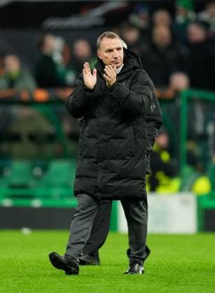 Celtic Manager Brendan Rodgers at full-time. Final score Celtic 2 Sturm Graz 1. Celtic v Sturm Graz, UEFA Europa League, Group Stage, Football, Celtic Park, Glasgow, Scotland, UK - 23 Oct 2025Glasgow Celtic Park United Kingdom EDITORIAL USE ONLY No use with unauthorised audio, video, data, fixture lists, club league logos or live services. Online in-match use limited to 120 images, no video emulation. No use in betting, games or single club league player publications. Copyright: xStuartxWallace Shutterstockx 15567786dg