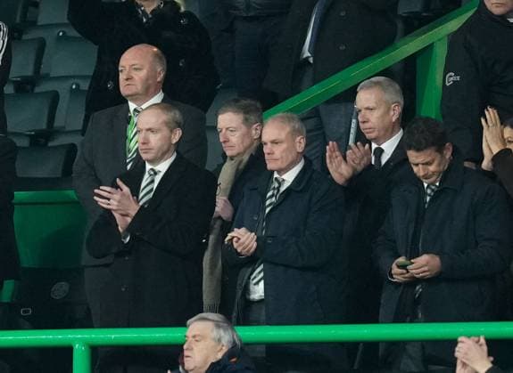 Celtic Chief Executive Michael Nicholson & Celtic Chief Financial Officer Chris McKay in directors box at full-time. Final score Celtic 2 Sturm Graz 1. Celtic v Sturm Graz, UEFA Europa League, Group Stage, Football, Celtic Park, Glasgow, Scotland, UK - 23 Oct 2025Glasgow Celtic Park United Kingdom EDITORIAL USE ONLY No use with unauthorised audio, video, data, fixture lists, club league logos or live services. Online in-match use limited to 120 images, no video emulation. No use in betting, games or single club league player publications. Copyright: xStuartxWallace Shutterstockx 15567786dn