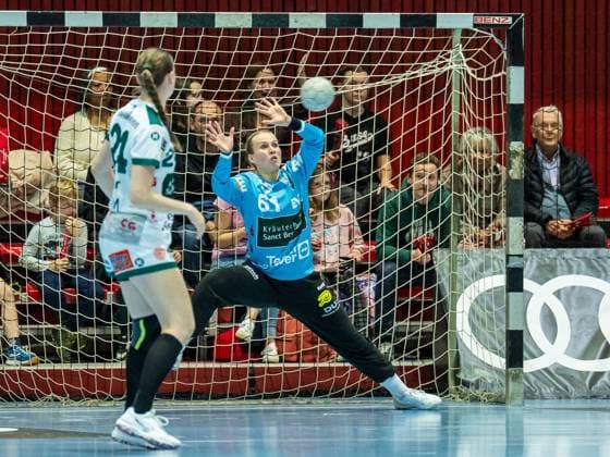 Celina Meissner Frisch Auf Frauen, 61 in goal, Sport Union Neckarsulm vs Frisch Auf Goeppingen, Handball, 1 Bundesliga, Season 2025 2026, 25 10 2025 Sport Union Neckarsulm vs Frisch Auf Goeppingen, Handball, 1 Bundesliga, Season 2025 2026, 25 10 2025 Neckarsulm Copyright: xEibner-Pressefoto MichaelxSchmidx EP_MST