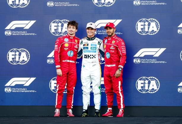 F1 - MEXICO CITY GRAND PRIX 2025 NORRIS Lando (gbr), McLaren F1 Team MCL39, LECLERC Charles (mco), Scuderia Ferrari SF-25, HAMILTON Lewis (gbr), Scuderia Ferrari SF-25, portrait during the 2025 Formula 1 Mexico City Grand Prix, 20th round of the 2025 FIA Formula One World Championship, WM, Weltmeisterschaft from October 24 to 26, 2025 on the Autodromo Hermanos Rodriguez, in Mexico City, Mexico - Mexico CityMexico Copyright: xDPPIx