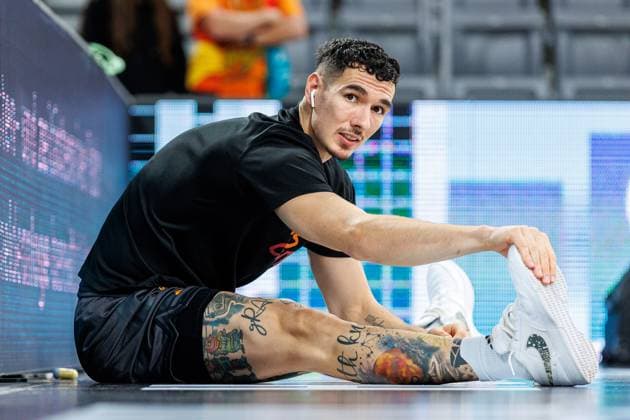 Yordan Minchev Niners Chemnitz, 91 , single picture, single photo, portrait, portrait, warm up, before the start of the match, BMA365 Bamberg Baskets vs Niners Chemnitz, Basketball, easyCredit BBL, Matchday 5, 26 10 2025 BMA365 Bamberg Baskets vs Niners Chemnitz, Basketball, easyCredit BBL, Matchday 5, 26 10 2025 Bamberg Copyright: xEibner-Pressefoto G.xSantemizx EP_EER