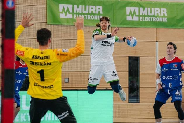 Jan Forstbauer HC Oppenweiler Backnang, 23 on throw, HC Oppenweiler Backnang vs HBW Balingen Weilstetten, Handball, 2 Bundesliga, Matchday 9, Season 2025 2026, 26 10 2025, HC Oppenweiler Backnang vs HBW Balingen Weilstetten, Handball, 2 Bundesliga, Matchday 9, Season 2025 2026, 26 10 2025 Backnang Copyright: xEibner-Pressefoto LarsxNeumannx EP_LNN