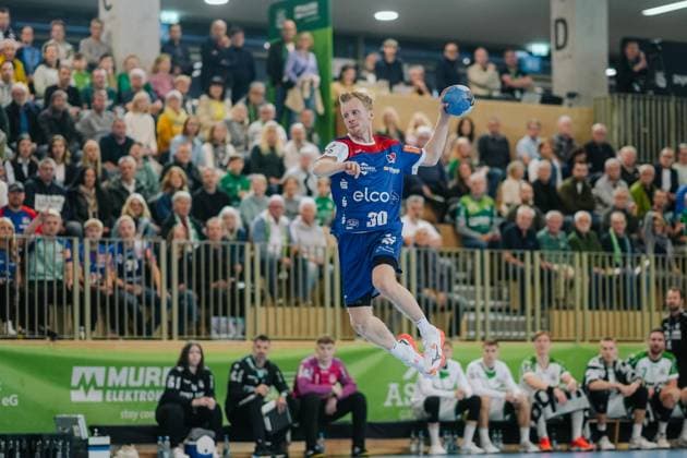 Sascha Pfattheicher HBW Balingen Weilstetten, 30 on throw, HC Oppenweiler Backnang vs HBW Balingen Weilstetten, Handball, 2 Bundesliga, Matchday 9, Season 2025 2026, 26 10 2025, HC Oppenweiler Backnang vs HBW Balingen Weilstetten, Handball, 2 Bundesliga, Matchday 9, Season 2025 2026, 26 10 2025 Backnang Copyright: xEibner-Pressefoto LarsxNeumannx EP_LNN