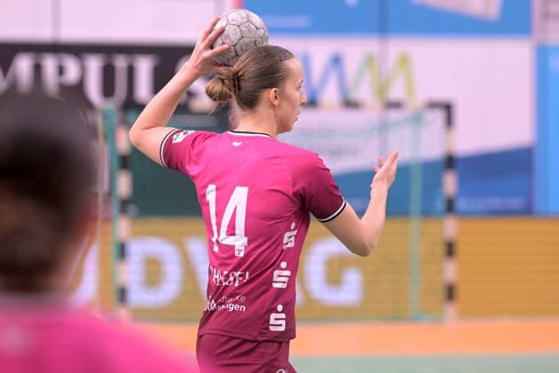 Klara Schlegel TusSies Metzingen, 14 TusSies Metzingen vs HSG Bensheim Auerbach, Handball, Alsco HBF, 5 League Matchday, Season 2025 2026, 29 10 2025 TusSies Metzingen vs HSG Bensheim Auerbach, Handball, Alsco HBF, 5 League Matchday, Season 2025 2026, 29 10 2025 Tuebingen Copyright: xEibner-Pressefoto TobiasxBaurx EP_TBR
