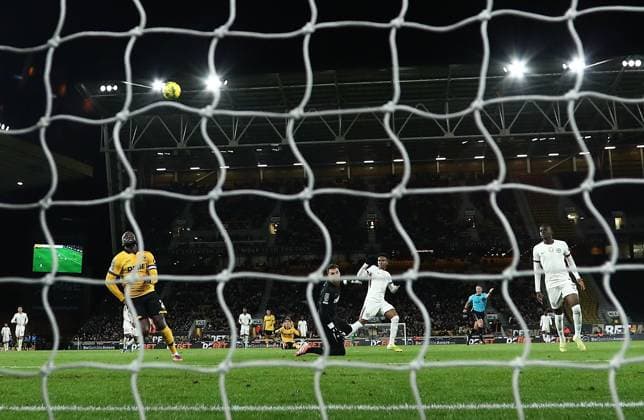 Estevao of Chelsea scores their sides third goal past Jose Sa of Wolverhampton Wanderers Wolverhampton Wanderers v Chelsea, EFL Carabao Cup, Fourth Round, Football, Molineux, Wolverhampton, UK - 29 Oct 2025Wolverhampton Molineux United Kingdom EDITORIAL USE ONLY No use with unauthorised audio, video, data, fixture lists, club league logos or live services. Online in-match use limited to 120 images, no video emulation. No use in betting, games or single club league player publications. Copyright: xMichaelxZemanek Shutterstockx 15627847ab