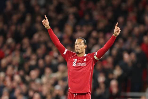 Virgil van Dijk of Liverpool Liverpool v Aston Villa, Premier League, Football, Anfield, Liverpool, UK - 01 Nov 2025Liverpool Anfield United Kingdom EDITORIAL USE ONLY No use with unauthorised audio, video, data, fixture lists, club league logos or live services. Online in-match use limited to 120 images, no video emulation. No use in betting, games or single club league player publications. Copyright: xRyanxBrowne Shutterstockx 15641376ap