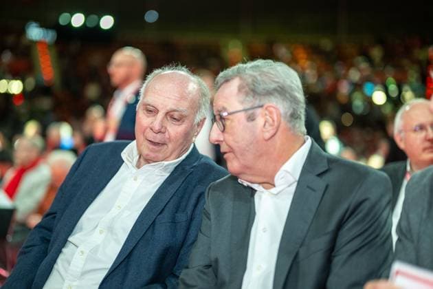 Uli Hoeneß FC Bayern Muenchen, Honorary President , GER, FC Bayern Muenchen, Football, Bundesliga, Annual General Meeting FC Bayern Muenchen eV 2025, 02 11 2025, DFL DFB REGULATIONS PROHIBIT ANY USE OF PHOTOGRAPHS AS IMAGE SEQUENCES AND OR QUASI VIDEO, GER, FC Bayern Muenchen, Football, Bundesliga, Annual General Meeting FC Bayern Muenchen eV 2025, 02 11 2025 Muenchen Copyright: xEibner-Pressefotox EP_EER