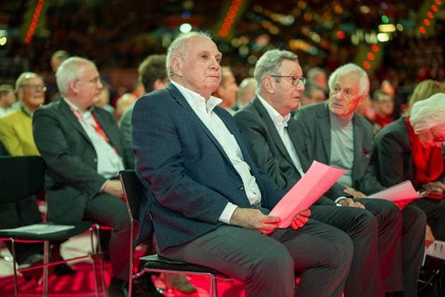 Uli Hoeneß FC Bayern Muenchen, Honorary President , GER, FC Bayern Muenchen, Football, Bundesliga, Annual General Meeting FC Bayern Muenchen eV 2025, 02 11 2025, DFL DFB REGULATIONS PROHIBIT ANY USE OF PHOTOGRAPHS AS IMAGE SEQUENCES AND OR QUASI VIDEO, GER, FC Bayern Muenchen, Football, Bundesliga, Annual General Meeting FC Bayern Muenchen eV 2025, 02 11 2025 Muenchen Copyright: xEibner-Pressefotox EP_EER