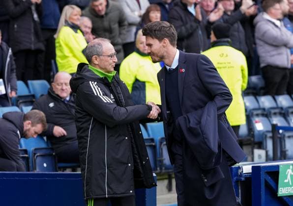 Celtic Interim Manager Martin O Neill & Rangers Head Coach Danny Rohl shake hands before kick off in the Premier Sports Cup Semi Final match between Celtic & Rangers at Hampden Park, Glasgow, UK on Sunday 02 November 2025. Celtic v Rangers, William Hill Scottish Premiership, Football, Celtic Park, Glasgow, Scotland, UK - 02 Nov 2025Glasgow Celtic Park United Kingdom EDITORIAL USE ONLY No use with unauthorised audio, video, data, fixture lists, club league logos or live services. Online in-match use limited to 120 images, no video emulation. No use in betting, games or single club league player publications. Copyright: xStuartxWallace Shutterstockx 15641488ar