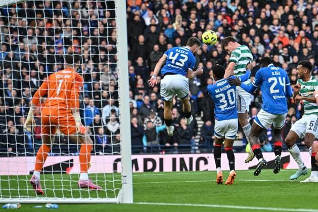 Johnny Kenny of Celtic scores the first goal of the game during the Premier Sports Cup Semi Final match match between Celtic and Rangers at Hampden Park, Glasgow, UK on Sunday 2nd November 2025. Celtic v Rangers, William Hill Scottish Premiership, Football, Celtic Park, Glasgow, Scotland, UK - 02 Nov 2025Glasgow Celtic Park United Kingdom EDITORIAL USE ONLY No use with unauthorised audio, video, data, fixture lists, club league logos or live services. Online in-match use limited to 120 images, no video emulation. No use in betting, games or single club league player publications. Copyright: xAndyxBuchanan Shutterstockx 15652993ac