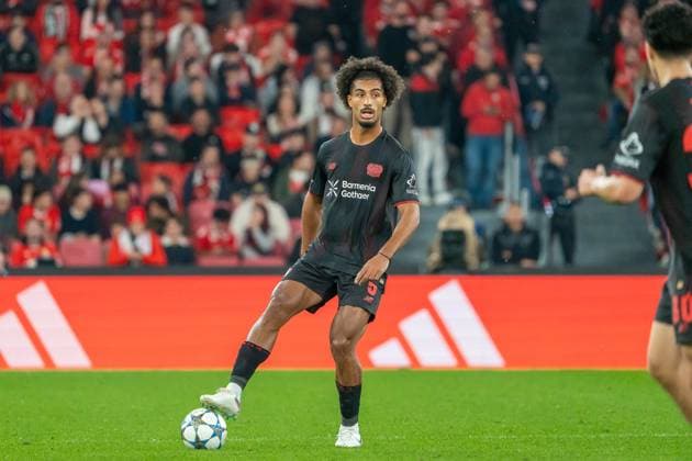 Loic Badà Bayer Leverkusen, 05 , POR, Benfica Lisbon vs Bayer 04 Leverkusen, Football, UEFA Champions League, Matchday 4, 2025 2026 season, 05 11 2025, POR, Benfica Lisbon vs Bayer 04 Leverkusen, Football, UEFA Champions League, Matchday 4, 2025 2026 season, 05 11 2025, Lisbon Copyright: xEibner-Pressefoto EdwardxCheungx EP_ECG