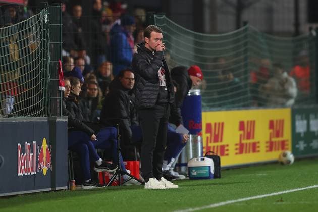 RB Leipzig Jena 1 Bundesliga Women Leipzig, Training Center at Cottaweg, 06 11 2025, Football, Women, Season 2025 2026, Women Bundesliga, Matchday 9 , RB Leipzig FC Carl Zeiss Jena , In the picture from left coach Jonas Stephan RB Leipzig ,
