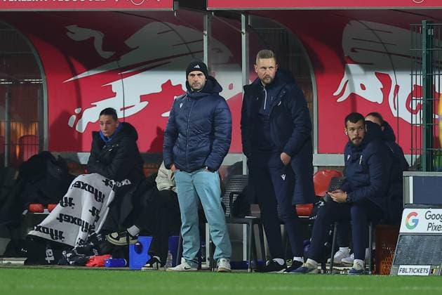 RB Leipzig Jena 1 Bundesliga Women Leipzig, Training center at Cottaweg, 06 11 2025, Football, Women, Season 2025 2026, Women Bundesliga, 9 Matchday , RB Leipzig FC Carl Zeiss Jena , In the picture from l Coach Florian Kästner Kaestner Jena and Matthias Buszkowiak Jena ,