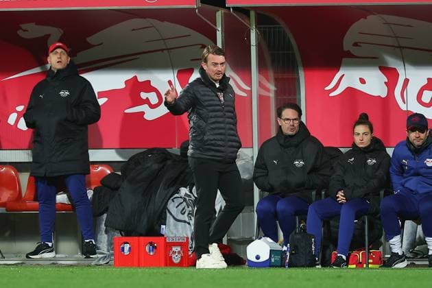RB Leipzig Jena 1 Bundesliga Women Leipzig, Training Center at Cottaweg, 06 11 2025, Football, Women, Season 2025 2026, Women Bundesliga, 9 Matchday , RB Leipzig FC Carl Zeiss Jena , In the picture Coach Jonas Stephan RB Leipzig ,