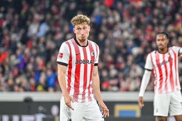 Maximilian Eggestein SC Freiburg, 08 with emotion GER, SC Freiburg FC St Pauli, Football, Bundesliga, Matchday 10, Season 2025 2026, 09 11 2025 DFL DFB REGULATIONS PROHIBIT ANY USE OF PHOTOGRAPHS AS IMAGE SEQUENCES AND OR QUASI VIDEO GER, SC Freiburg FC St Pauli, Football, Bundesliga, Matchday 10, Season 2025 2026, 09 11 2025 Freiburg Copyright: xEibner-Pressefoto ThomasxHessx EP_THS
