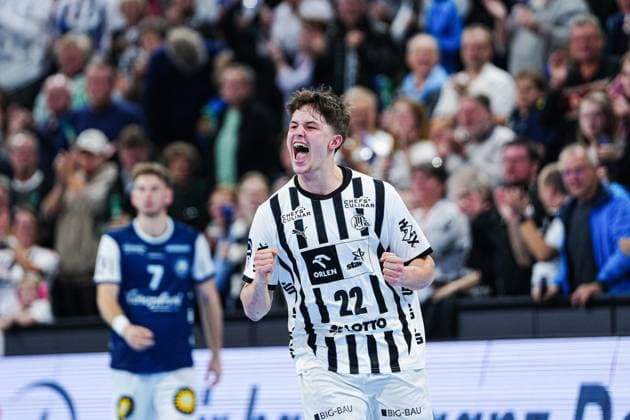 Goal celebration Rasmus Ankermann THW Kiel, 22 GER, THW Kiel vs Bergischer HC, Handball, 1 Bundesliga, Matchday 11, Season 2025 2026, 09 11 2025 GER, THW Kiel vs Bergischer HC, Handball, 1 Bundesliga, Matchday 11, Season 2025 2026, 09 11 2025 Kiel Copyright: xEibner-Pressefoto MarcelxvonxFehrnx EP_MFN