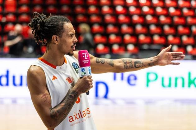 GER, BKT EuroCup, Season 2025 2026, Niners Chemnitz Buducnost VOLI Podgorica 12 11 2025, Messe, Chemnitz, GER, BKT EuroCup, Season 2025 2026, Niners Chemnitz Buducnost VOLI Podgorica Kevin Yebo Niners Chemnitz, 0 Photo Alexander Trienitz Chemnitz Messe Sachsen Germany