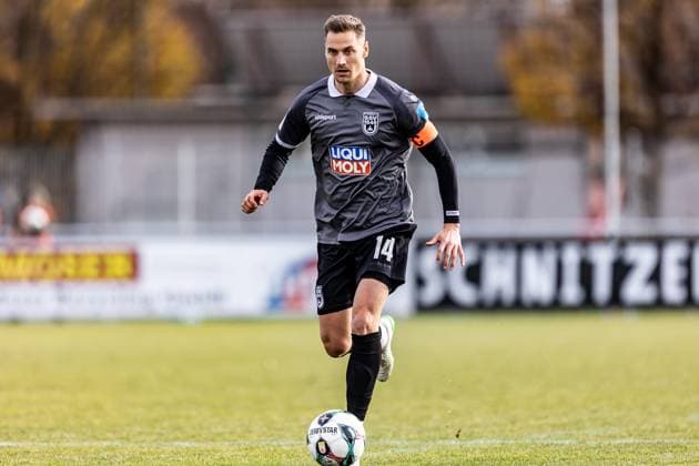 Soccer, Season 2025 2026, Test match 3 Liga, Bundesliga , Sportanlage Im Lohma Koblach, 14 Matchday, SCR Altach SSV Ulm 1846 Soccer, 14 11 2025 14 11 2025, Soccer, Season 2025 2026, Test match 3 Liga, Bundesliga , Sportanlage Im Lohma Koblach, 14 Matchday, SCR Altach SSV Ulm 1846 Soccer, cropped single image 14 Dennis Dressel SSV Ulm 1846 Soccer photo Lucca Fundel Koblach Sportanlage Im Lohma Voralberg Austria