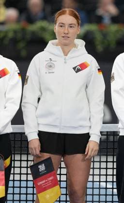 Billie Jean King Cup 2025 Play Offs, TC Ismaning, Munich, Germany, Opening Ceremony, Team Germany, L R Team Captain Rainer Schuettler, Eva Lys, Ella Seidel, Anna Lena Friedsam, Jule Niemeier and Tessa Brockmann Tennis Billie Jean King Cup 2025 ITF Billie Jean King Cup TC Ismaning Ismaning Bavaria Germany November 14, 2025 Billie Jean King Cup 2025 Play Offs, TC Ismaning, Munich, Germany, Opening Ceremony, Team Germany, L R Team captains Rainer Schuettler, Eva Lys, Ella Seidel, Anna Lena Friedsam, Jule Niemeier and Tessa Brockmann Tennis Billie Jean King Cup 2025 ITF Billie Jean King Cup TC Ismaning Ismaning Bayern Germany November 14, 2025 Billie Jean King Cup 2025 Play Offs, TC Ismaning, Munich, Germany, Opening Ceremony, Team Germany Tennis Billie Jean King Cup 2025 ITF Billie Jean King Cup TC Ismaning Ismaning Bayern Germany November 14, 2025 Copyright: xJuergenxHasenkopfx