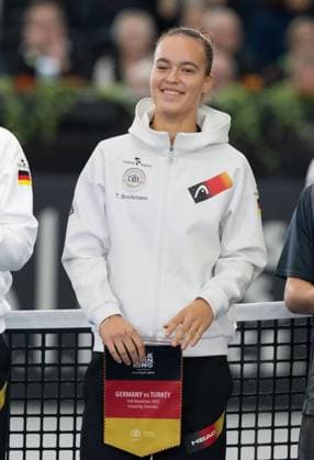 Billie Jean King Cup 2025 Play Offs, TC Ismaning, Munich, Germany, Opening Ceremony, Team Germany, L R Team Captain Rainer Schuettler, Eva Lys, Ella Seidel, Anna Lena Friedsam, Jule Niemeier and Tessa Brockmann Tennis Billie Jean King Cup 2025 ITF Billie Jean King Cup TC Ismaning Ismaning Bavaria Germany November 14, 2025 Billie Jean King Cup 2025 Play Offs, TC Ismaning, Munich, Germany, Opening Ceremony, Team Germany, L R Team captains Rainer Schuettler, Eva Lys, Ella Seidel, Anna Lena Friedsam, Jule Niemeier and Tessa Brockmann Tennis Billie Jean King Cup 2025 ITF Billie Jean King Cup TC Ismaning Ismaning Bayern Germany November 14, 2025 Billie Jean King Cup 2025 Play Offs, TC Ismaning, Munich, Germany, Opening Ceremony, Team Germany Tennis Billie Jean King Cup 2025 ITF Billie Jean King Cup TC Ismaning Ismaning Bayern Germany November 14, 2025 Copyright: xJuergenxHasenkopfx