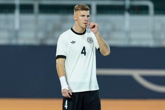 Finn Jeltsch Germany looks on, UEFA Under21 Championship Group F MD 6, Germany U21 v Malta U21, Sportpark Ronhof Thomas Sommer, November 14, 2025 in Furth, Germany Photo by Marco Steinbrenner DeFodi Images Finn Jeltsch Germany looks on, UEFA Under21 Championship Group F MD 6, Germany U21 v Malta U21, Sportpark Ronhof Thomas Sommer, November 14, 2025 in Furth, Germany Photo by Marco Steinbrenner DeFodi Images DFB DFL REGULATIONS PROHIBIT ANY USE OF PHOTOGRAPHS AS IMAGE SEQUENCES AND OR QUASI VIDEO