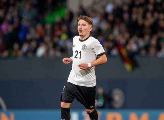 Football, Youth, Season 2025 26, U21, European Championship Qualification Group F, Matchday 6 in Fürth, Germany Malta, Lennart Karl U21, Germany , 14 11 2025, Copyright: xSebastianxRäppold MatthiasxKochx