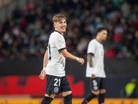 Football, Youth, Season 2025 26, U21, European Championship Qualification Group F, Matchday 6 in Fürth, Germany Malta, Lennart Karl U21, Germany , 14 11 2025, Copyright: xSebastianxRäppold MatthiasxKochx