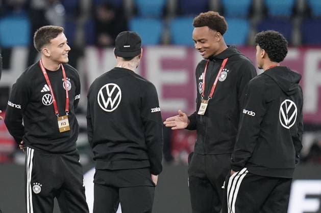 Soccer World Cup Qualification 2025 2026 14 11 2025, Soccer international match, international match, World Cup Qualification, 2025 2026, Group A, Luxembourg, Stade de Luxembourg, Kockelscheuer, Luxembourg LUX Germany, Germany GER vl Said El Mala Germany DEU, DFB, 14 Assan Ouedraogo Germany DEU, DFB, 9 before the match