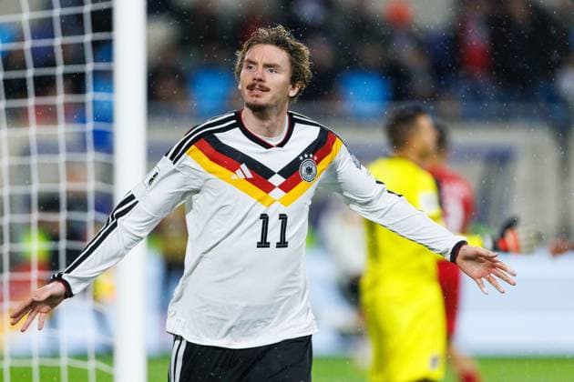 Nick Woltemade Germany celebrates the goal for 0 1, Luxembourg vs Germany, Football, European Qualifiers, Matchday 09, Season 2025 2026, 14 11 2025 Luxembourg vs Germany, Football, European Qualifiers, Matchday 09, Season 2025 2026, 14 11 2025 Copyright: xEibner-Pressefoto AlexanderxNeisx EP_ANS