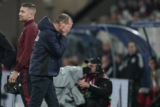 Soccer World Cup Qualification 2025 2026 14 11 2025, Soccer international match, international match, World Cup Qualification, 2025 2026, Group A, Luxembourg, Stade de Luxembourg, Kockelscheuer, Luxembourg LUX Germany, Germany GER vl Jeff Strasser Trainer, Coach Luxembourg, Luxembourg, FLF is disappointed, is frustrated, frustrated, shows emotions, is frustrated, shows emotions