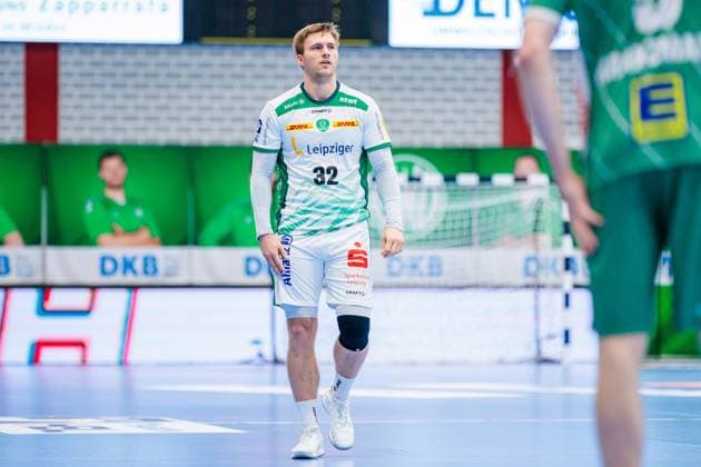 Franz Semper SC DHfK Leipzig, 32 GER, GWD Minden vs SC DHfK Leipzig, Handball, 1 Bundesliga, Matchday 12, Season 2025 2026, 14 11 2025 GER, GWD Minden vs SC DHfK Leipzig, Handball, 1 Bundesliga, Matchday 12, Season 2025 2026, 14 11 2025 Luebbecke Copyright: xEibner-Pressefoto JanxRollingerx EP_JSK