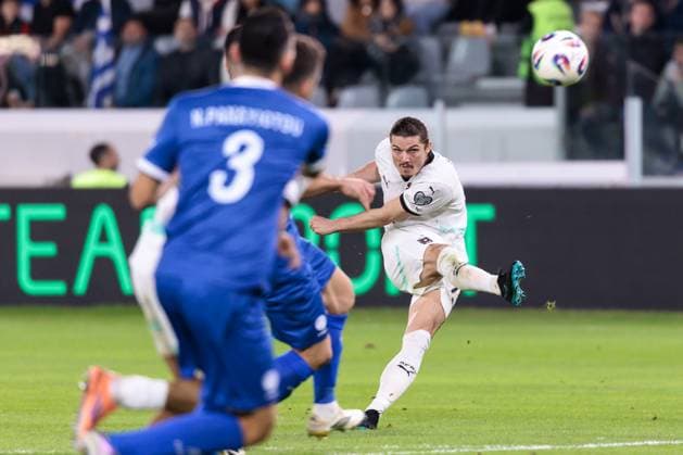 SOCCER - FIFA WC quali, CYP vs AUT LIMASSOL,CYPRUS,15.NOV.25 - SOCCER - FIFA World Cup, WM, Weltmeisterschaft, Fussball 2026, European Qualifiers, group stage, OEFB international match, Länderspiel, Nationalmannschaft Cyprus vs Austria. Image shows Marcel Sabitzer (AUT). GEPAxpictures xArminxRauthner