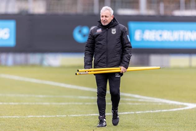 Football, Season 2025 2026, 3 Liga, Training ground at the Donaustadion, Public training SSV Ulm 1846 Football, 17 11 2025 17 11 2025, Football, Season 2025 2026, 3 Liga, Training ground at the Donaustadion, Public training SSV Ulm 1846 Football, first session of new head coach Pavel Dotchev SSV Ulm 1846 Football Photo Lucca Fundel Ulm Training ground at the Donaustadion Baden Württemberg Germany