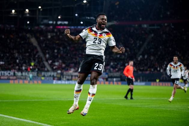 Ridle Baku Germany, 23 celebrates the goal for 5 0, GER, Germany vs Slovakia, Football, Men, World Cup Qualification Europe, Matchday 6, Season 2025 2026, 17 11 2025 GER, Germany vs Slovakia, Football, Men, World Cup Qualification Europe, Matchday 6, Season 2025 2026, 17 11 2025 Leipzig Copyright: xEibner-Pressefoto Memmlerx EP_MMR